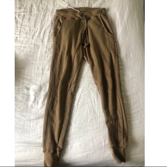 Joah Brown Stadium joggers olive army green oversized soft terry cloth cotton - Picture 3 of 9